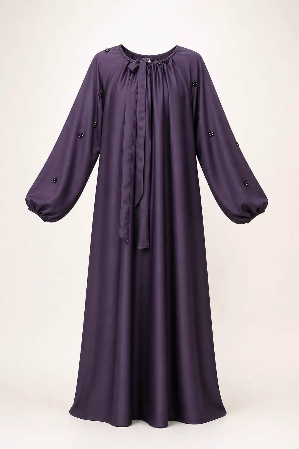 Beaded Gather Abaya