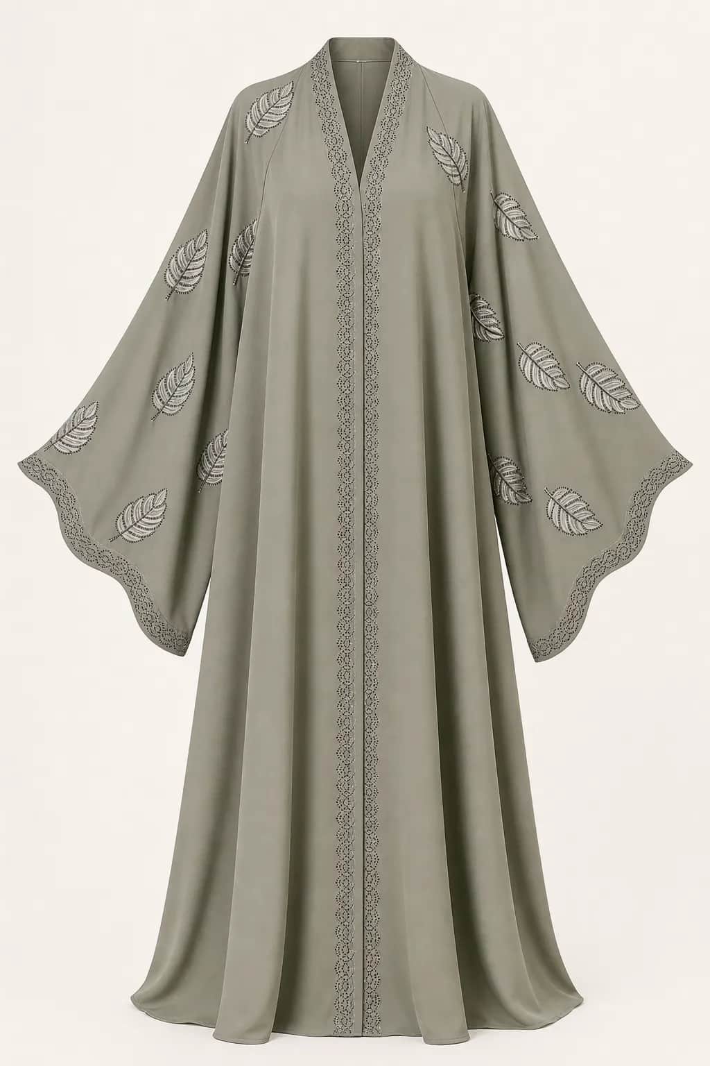 Leaf Placket Abaya