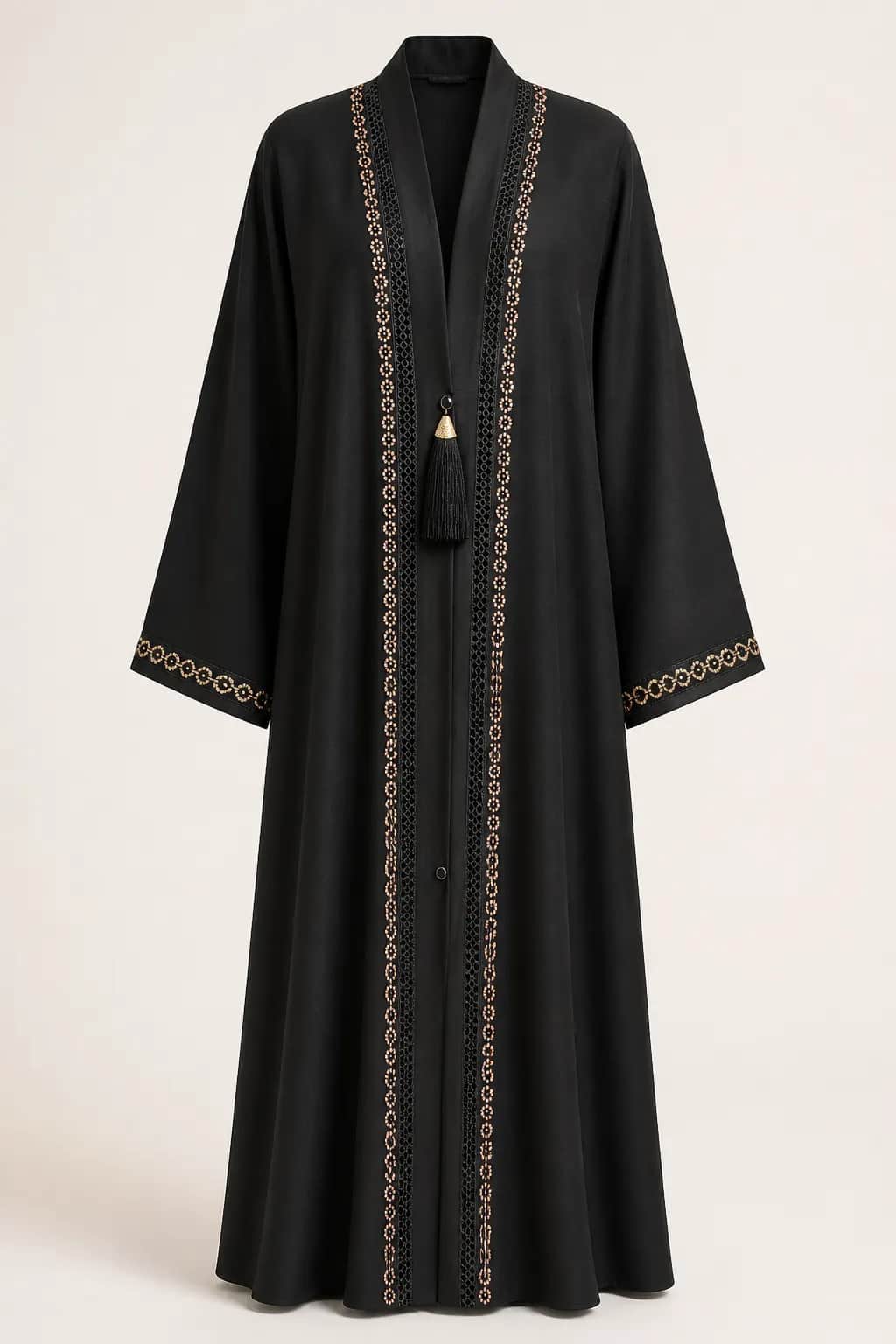 Tassel Placket Abaya