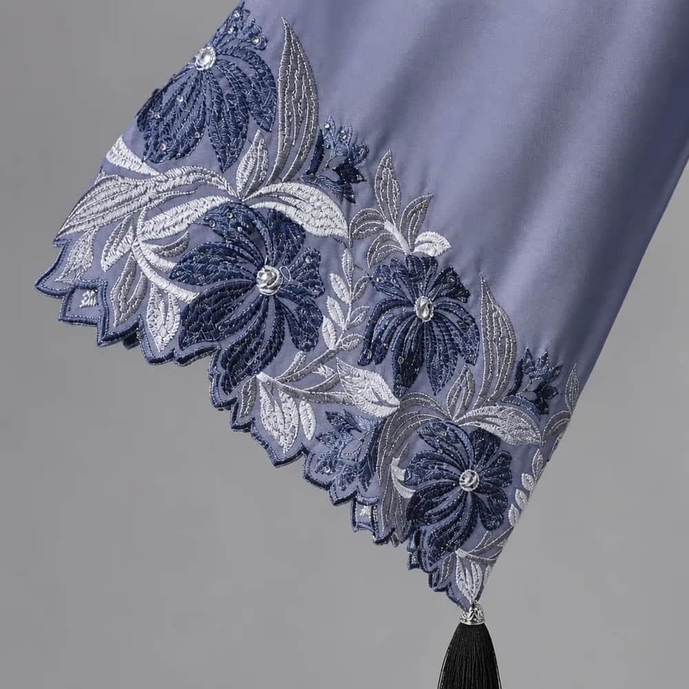 Floral Cuff Embroidered Abaya