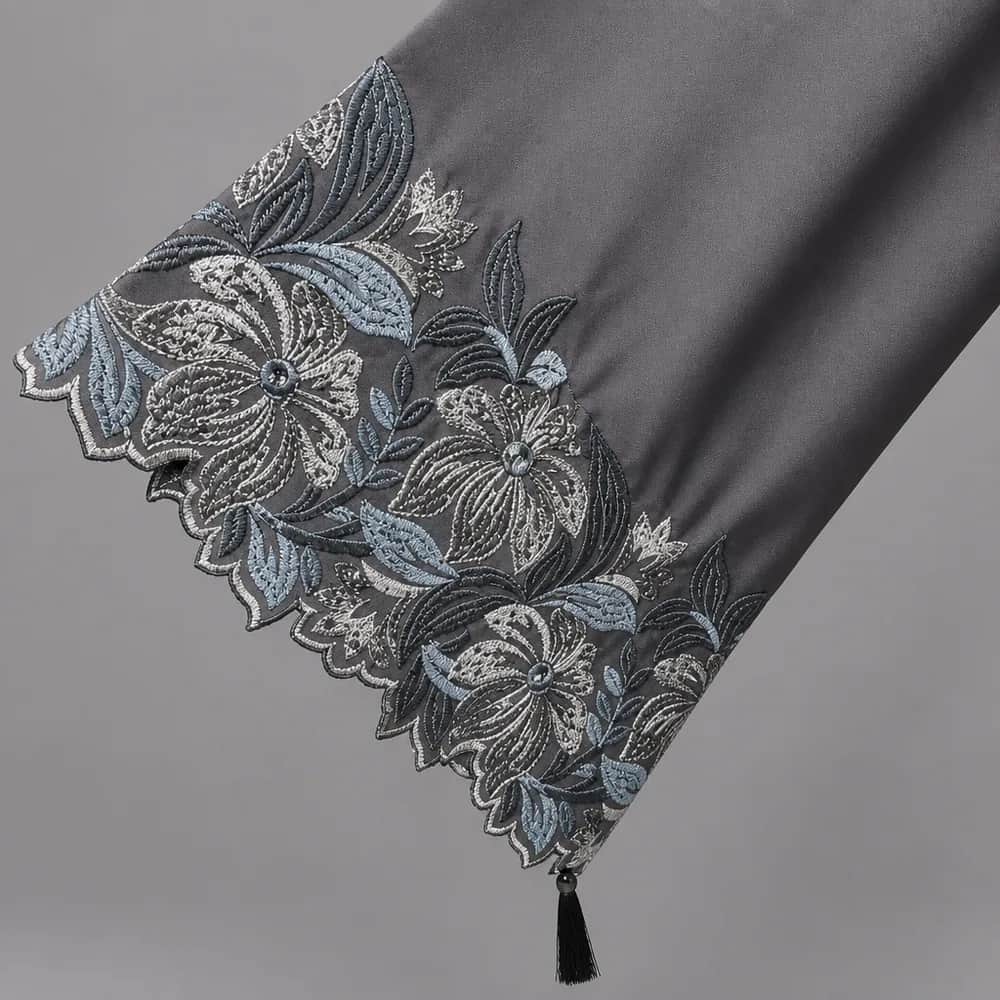Floral Cuff Embroidered Abaya
