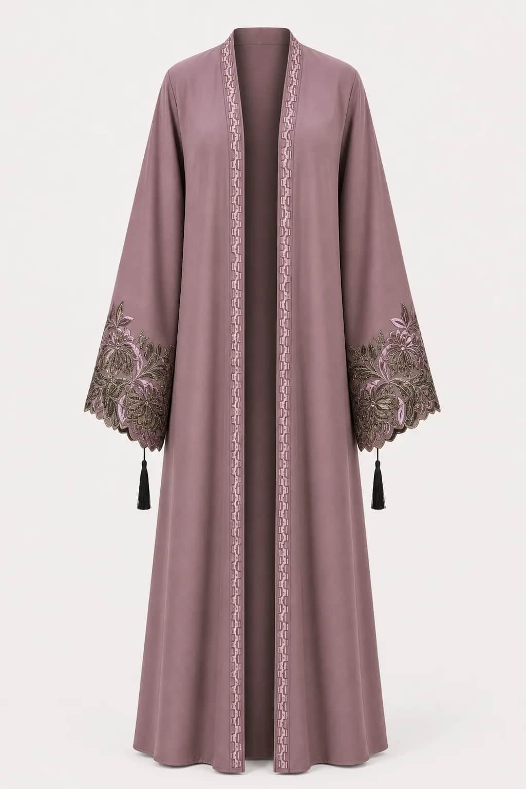 Floral Cuff Embroidered Abaya