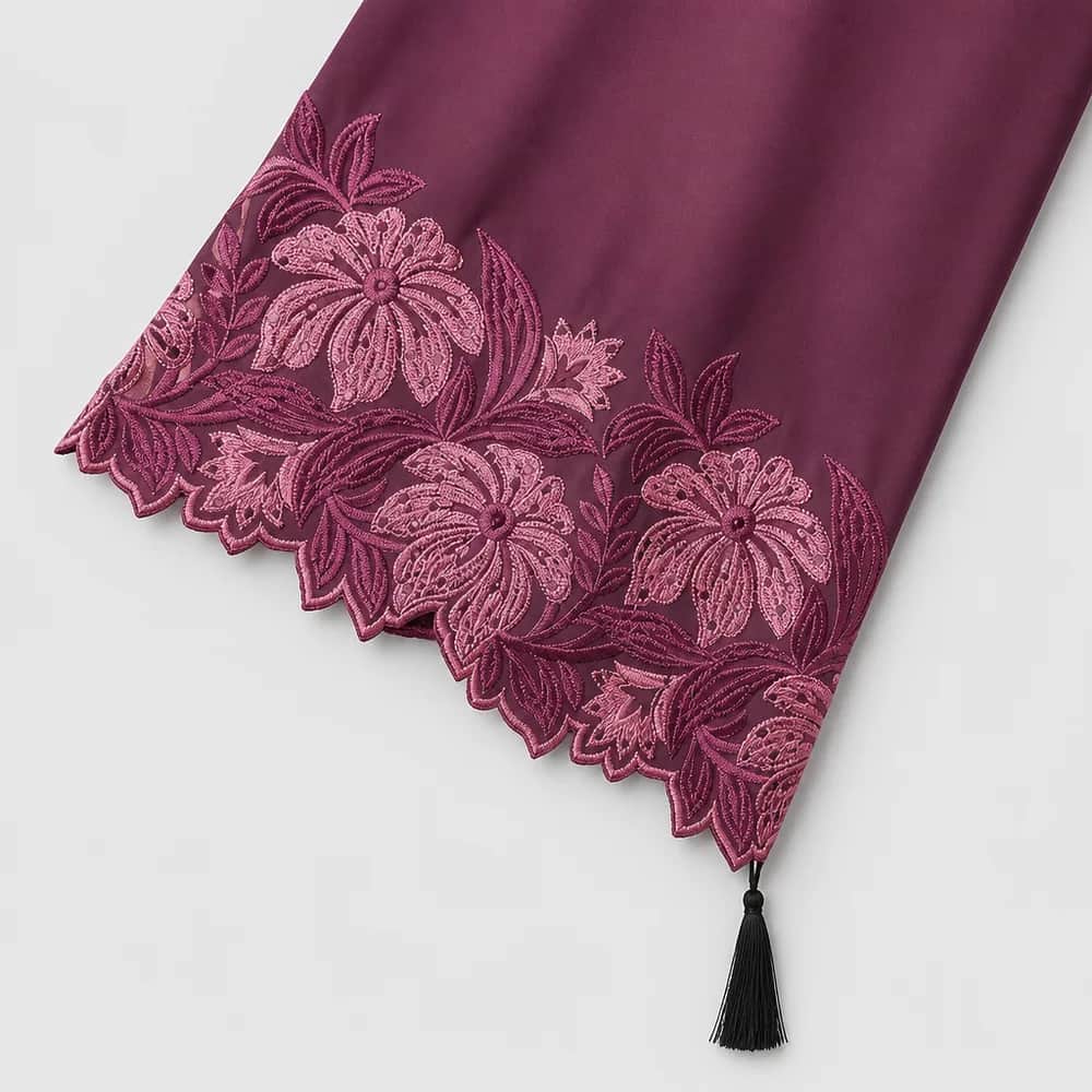 Floral Cuff Embroidered Abaya