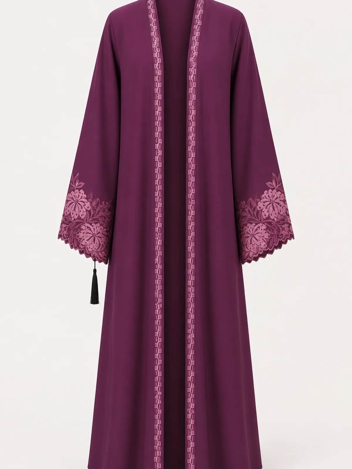Floral Cuff Embroidered Abaya