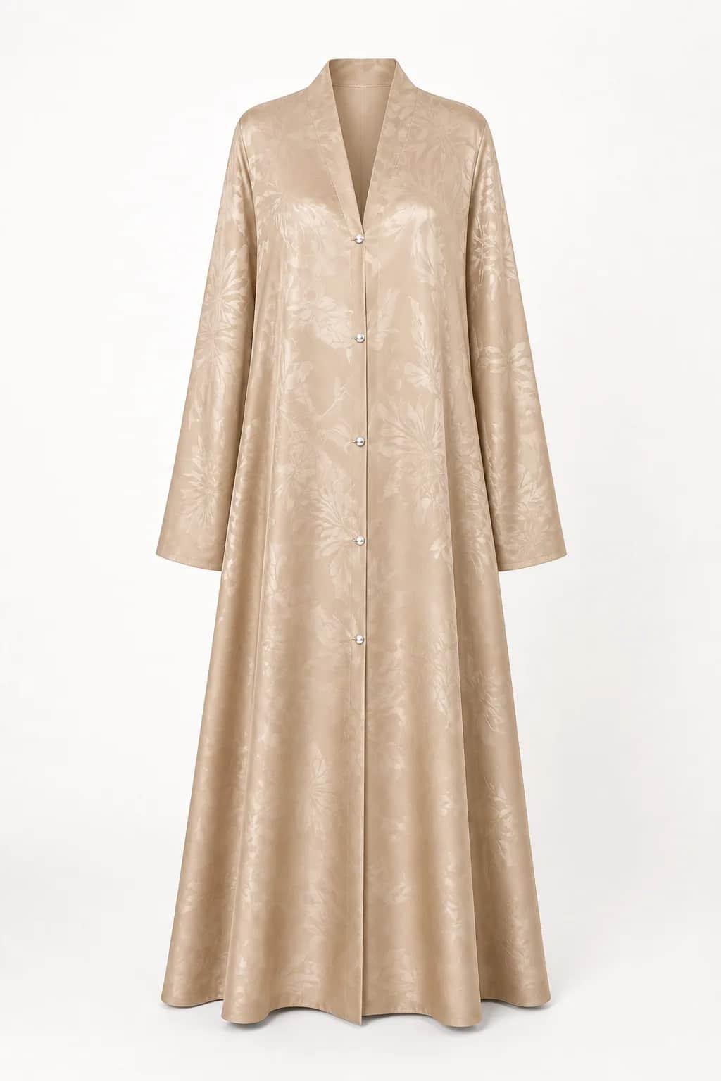 Tonal Floral Self Printed Abaya
