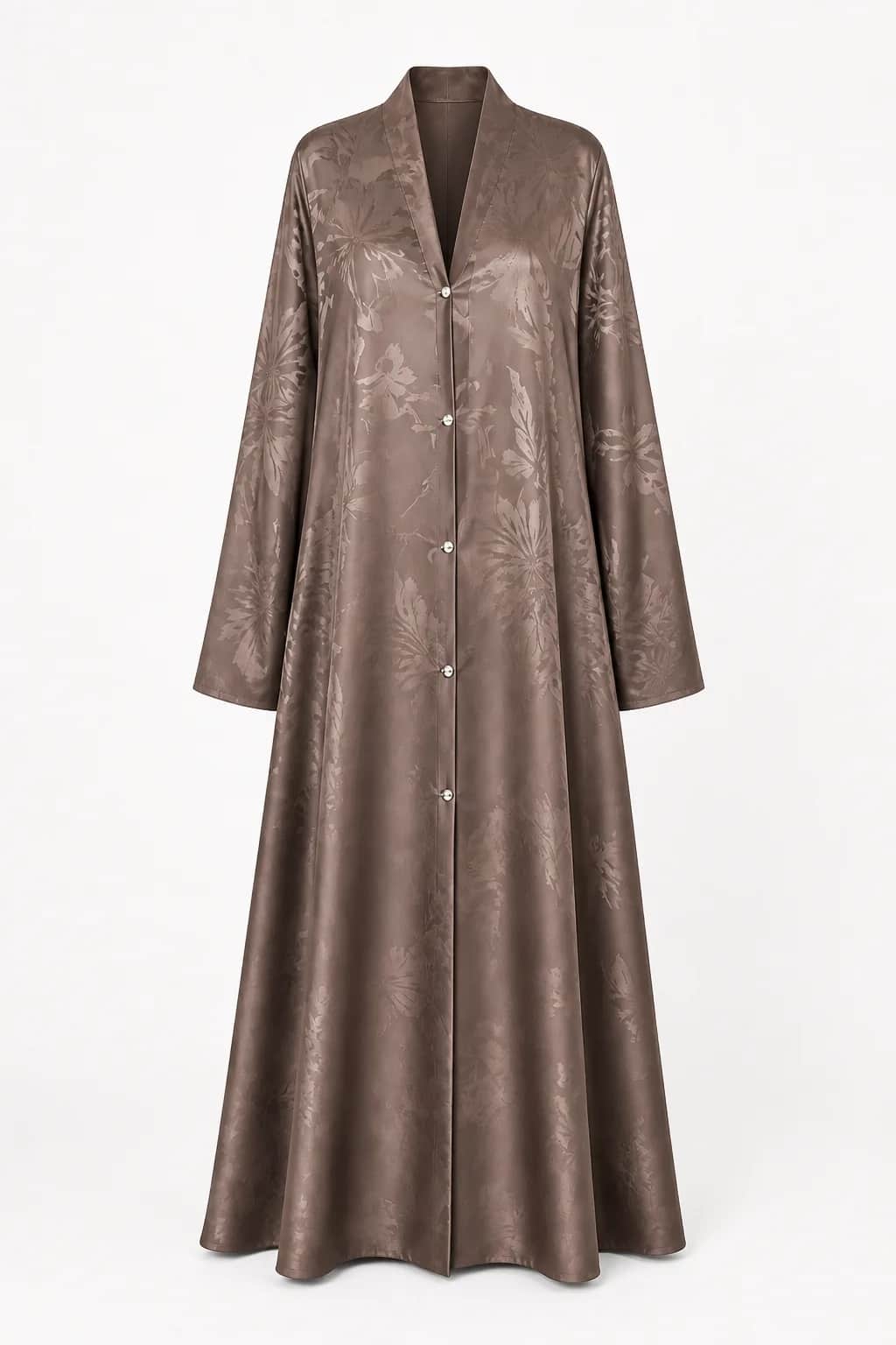 Tonal Floral Self Printed Abaya