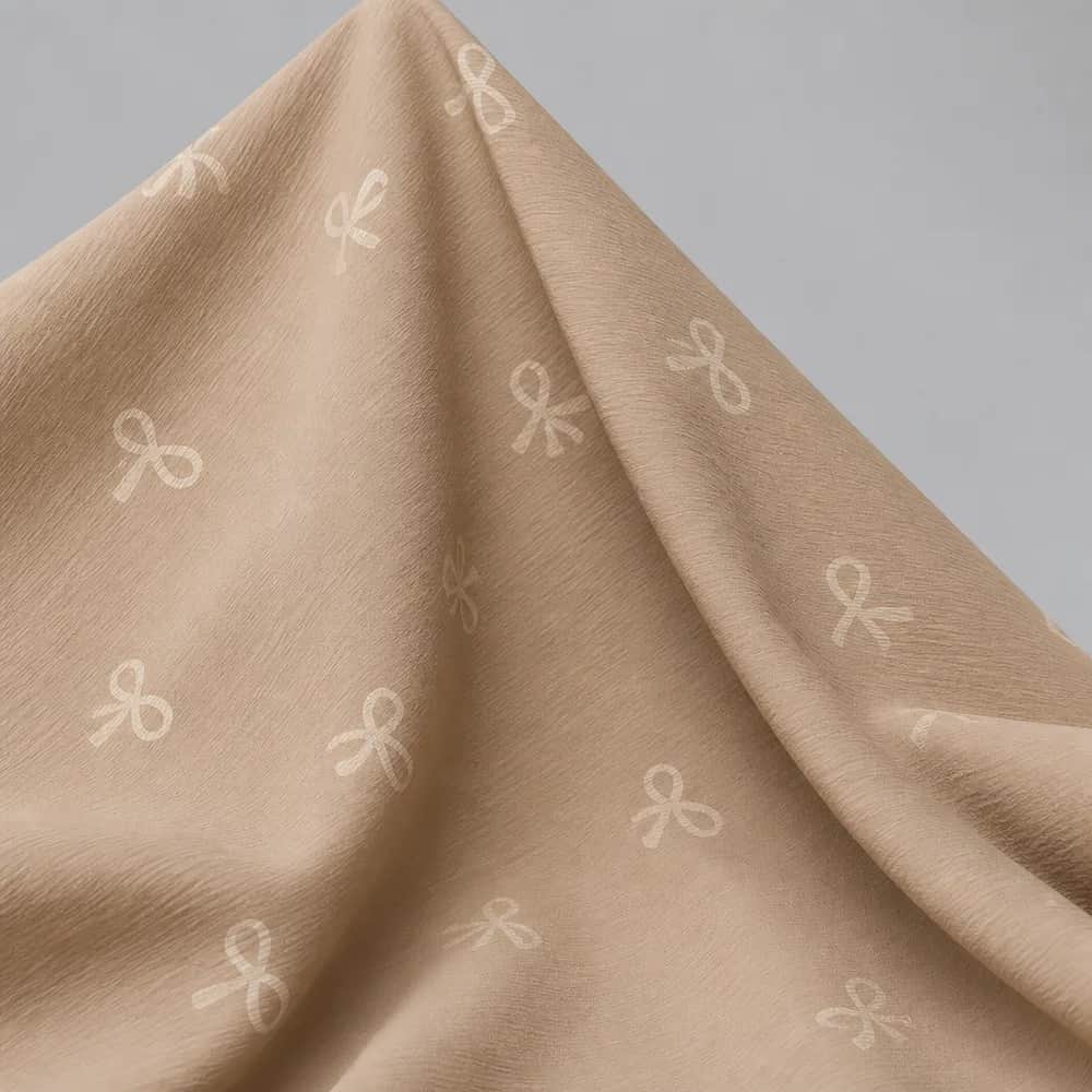 Bow Print Self Printed Abaya