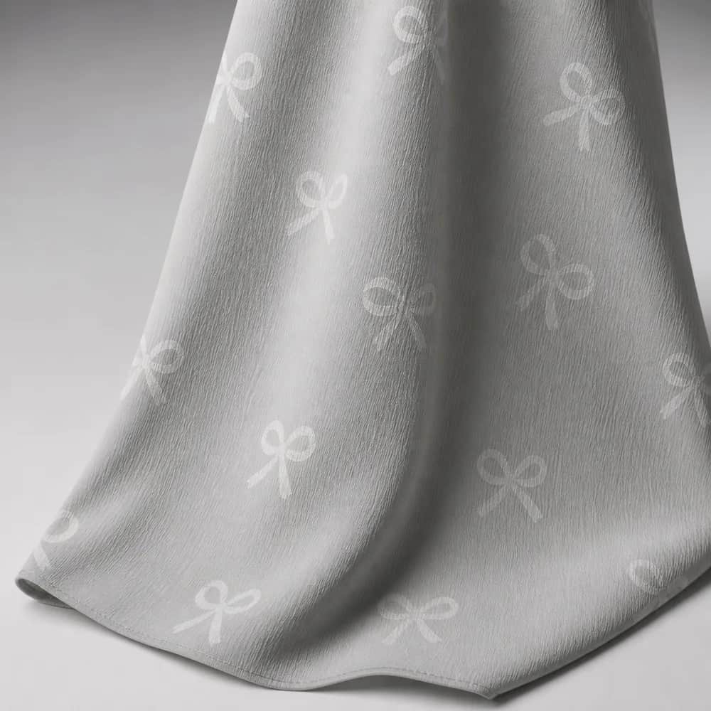 Bow Print Self Printed Abaya