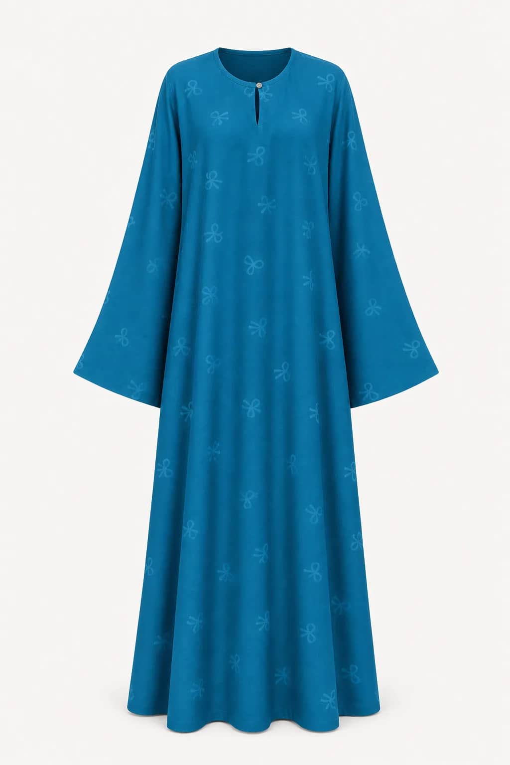Bow Print Self Printed Abaya
