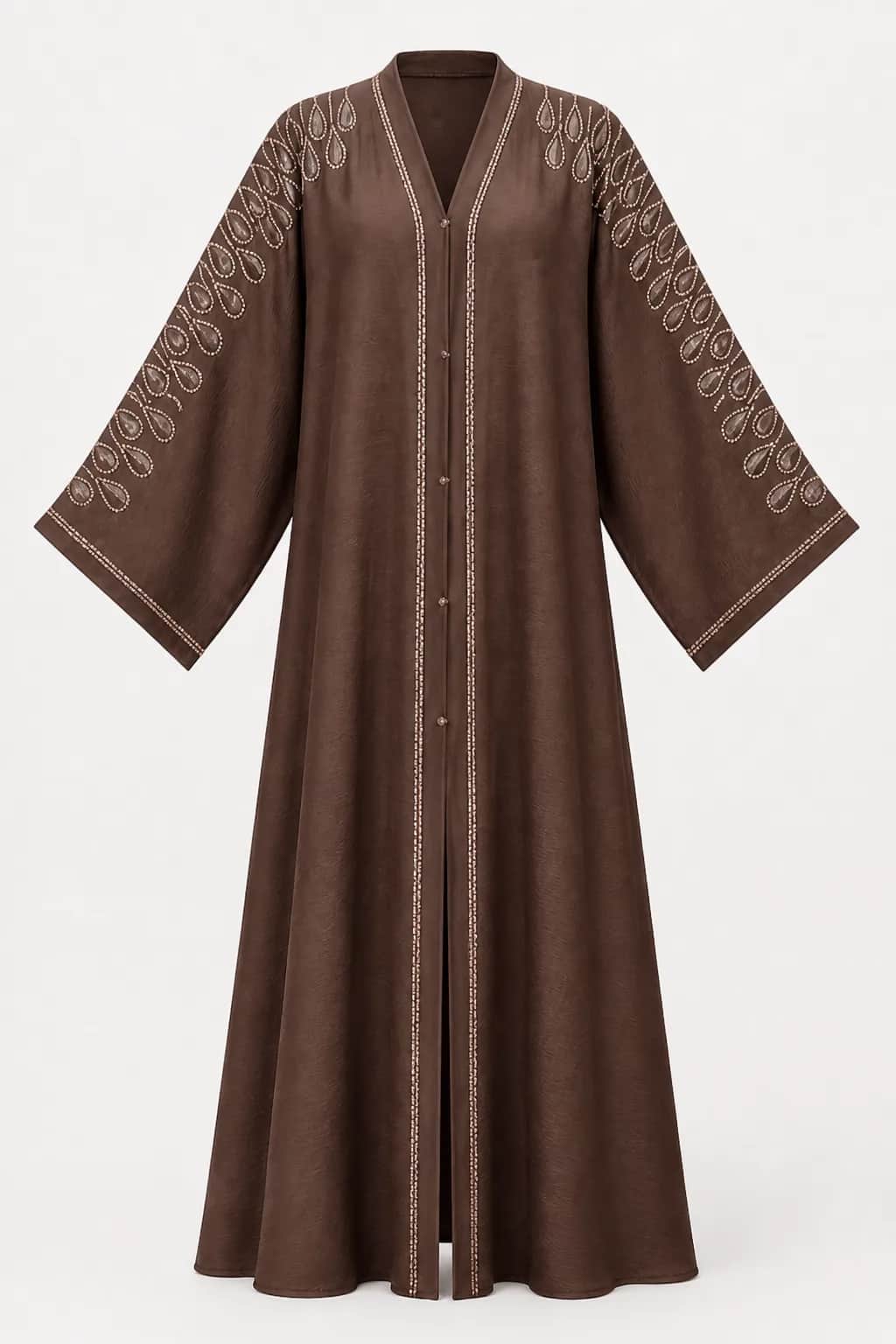 Teardrop Sleeve Embroidered Abaya