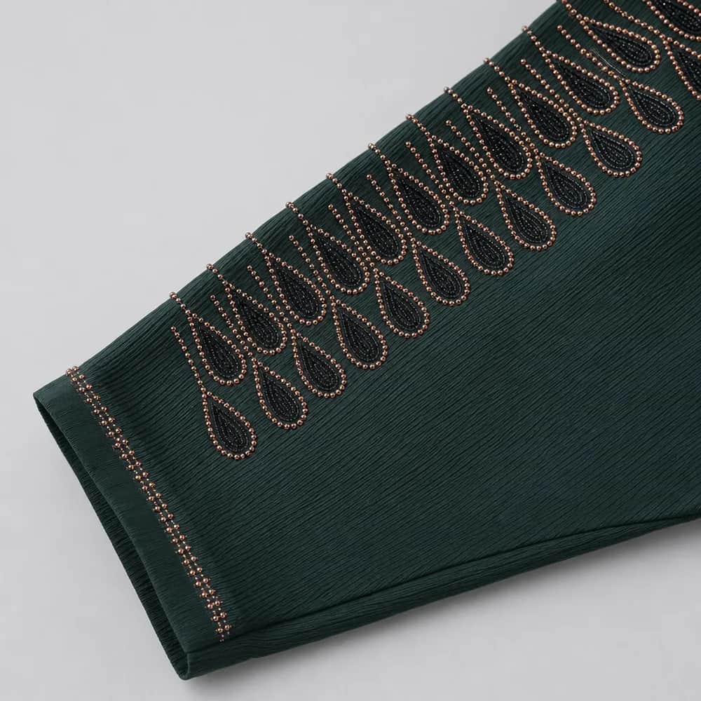 Teardrop Sleeve Embroidered Abaya