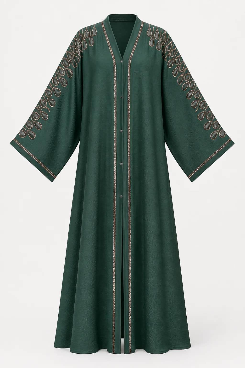 Teardrop Sleeve Embroidered Abaya