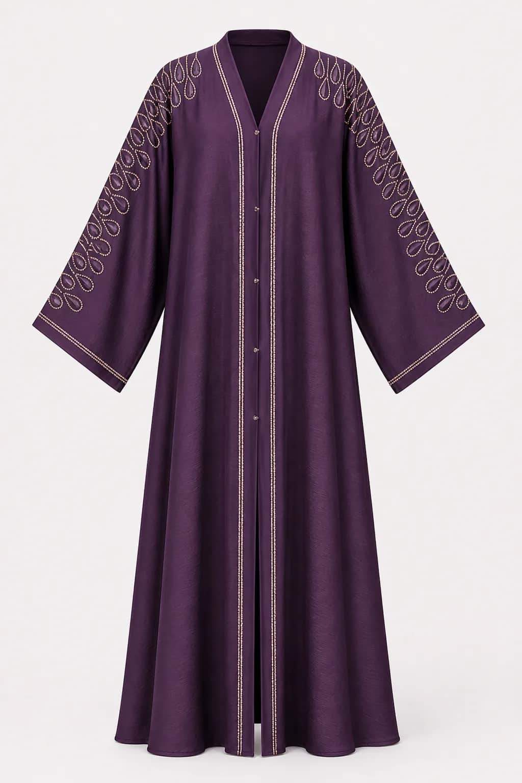 Teardrop Sleeve Embroidered Abaya