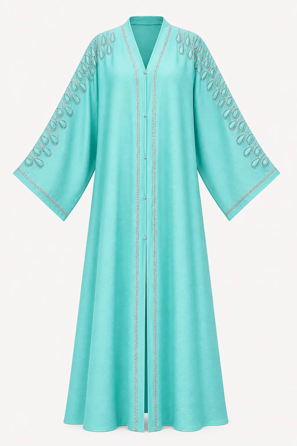 Teardrop Sleeve Embroidered Abaya