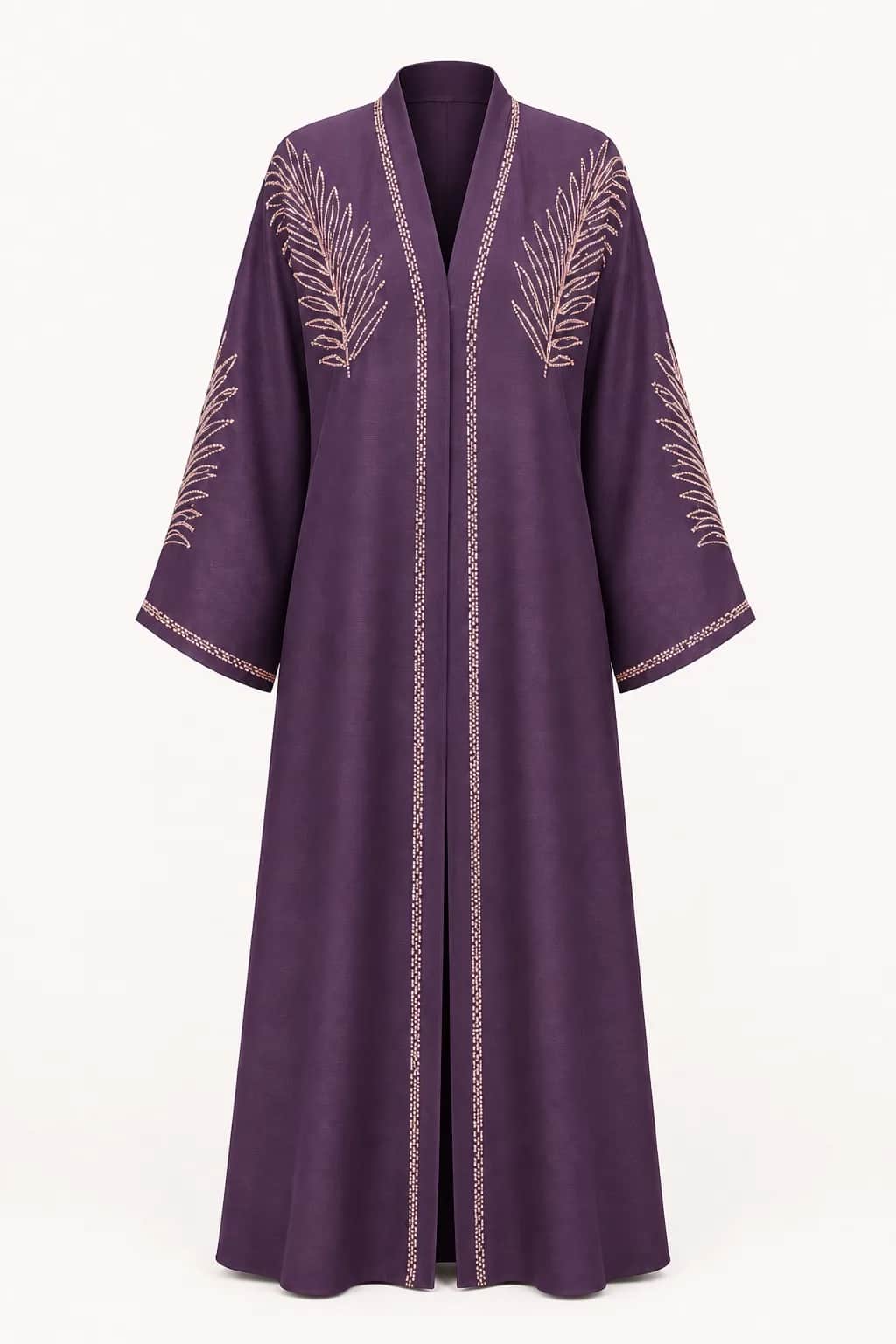 Rose Gold Leaf Stone Abaya