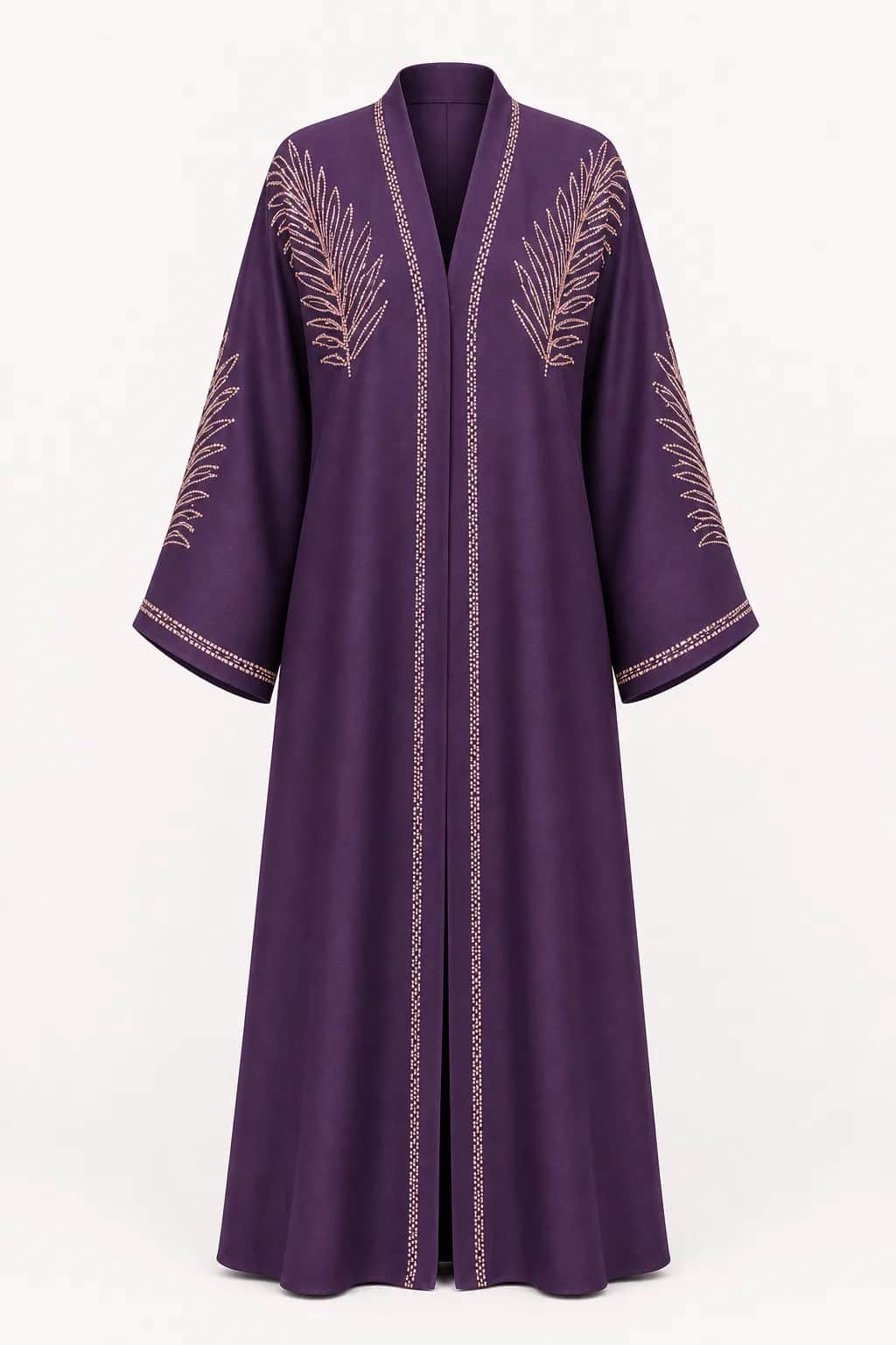 Rose Gold Leaf Stone Abaya