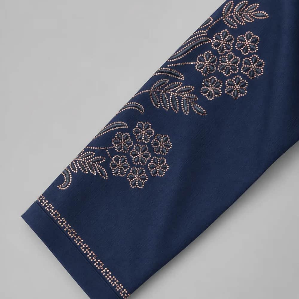 Rose Gold Floral Stone Abaya