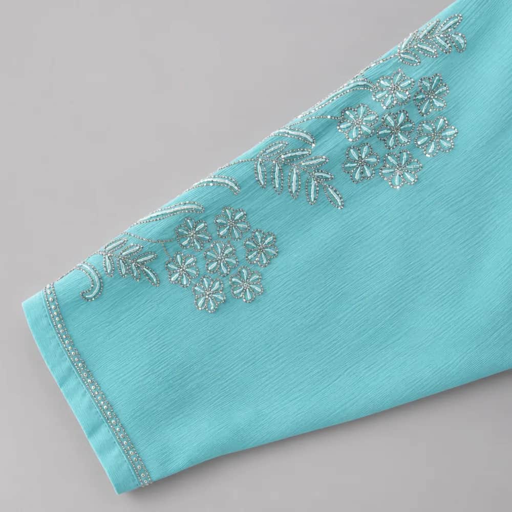 Rose Gold Floral Stone Abaya