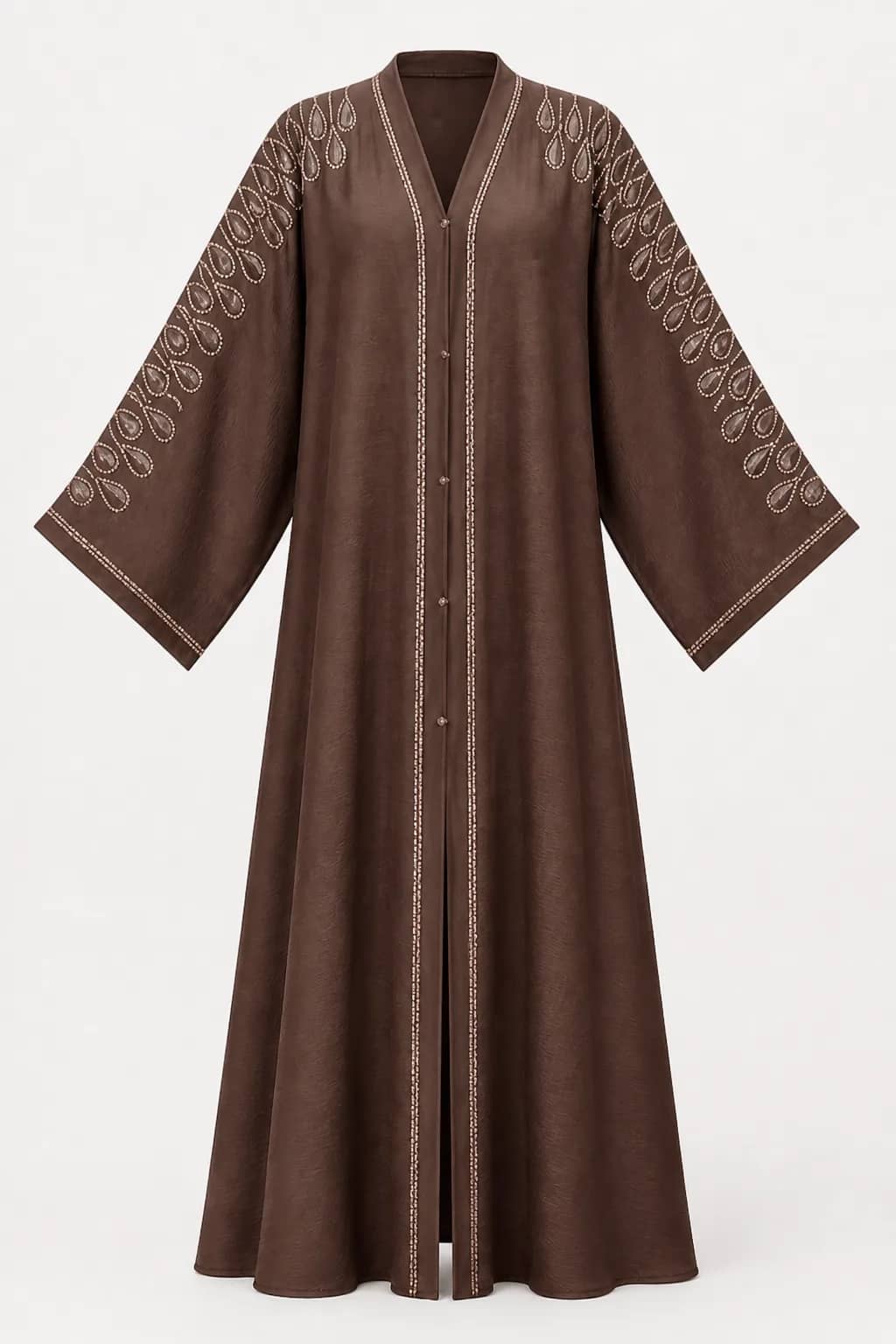Teardrop Sleeve Embroidered Abaya
