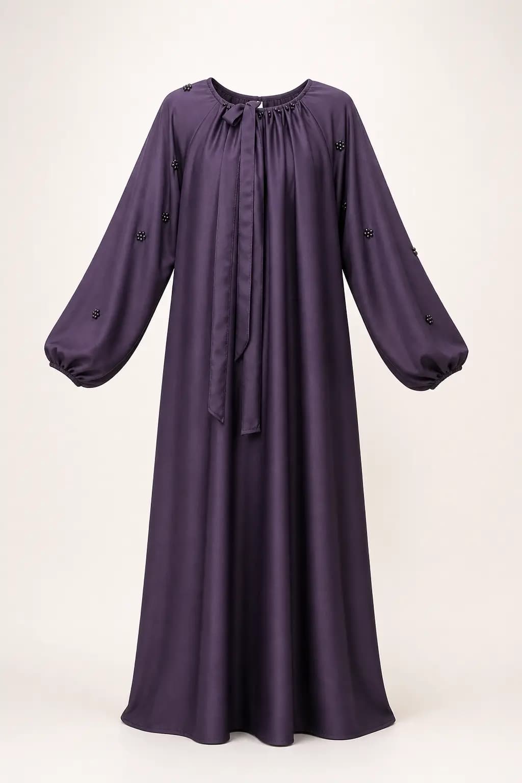 Beaded Gather Abaya