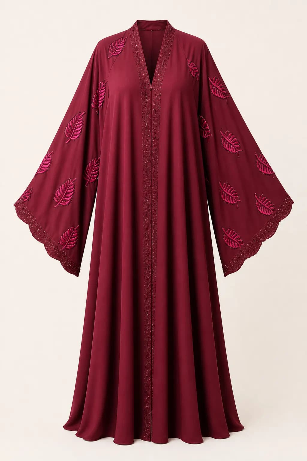 Leaf Placket Abaya