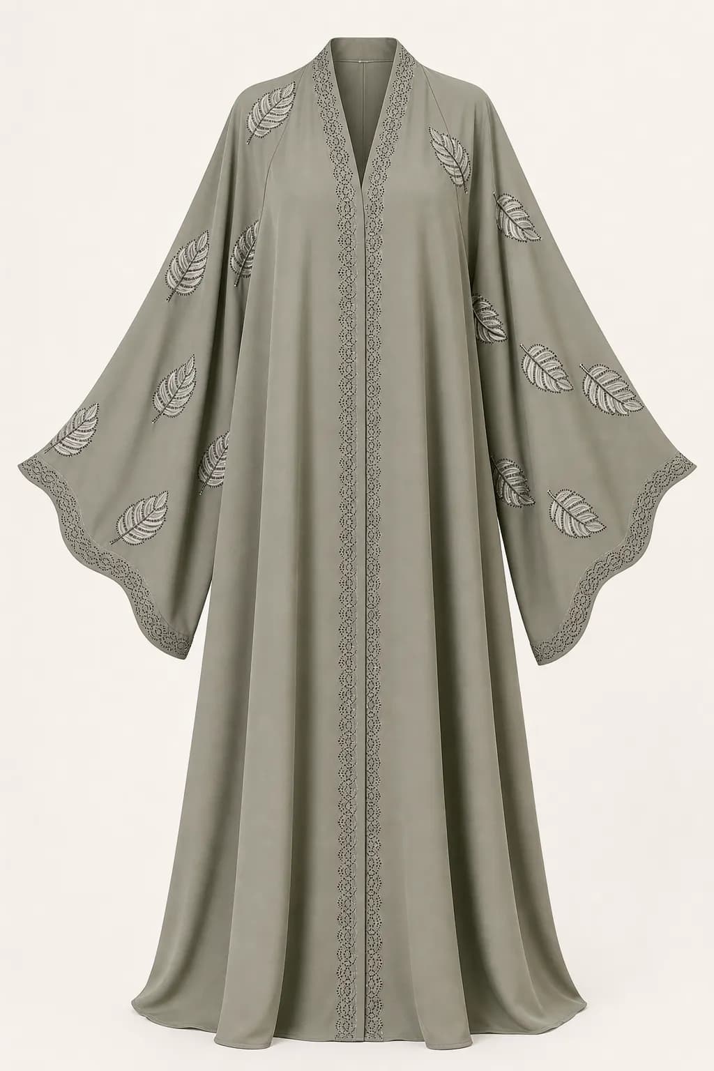 Leaf Placket Abaya