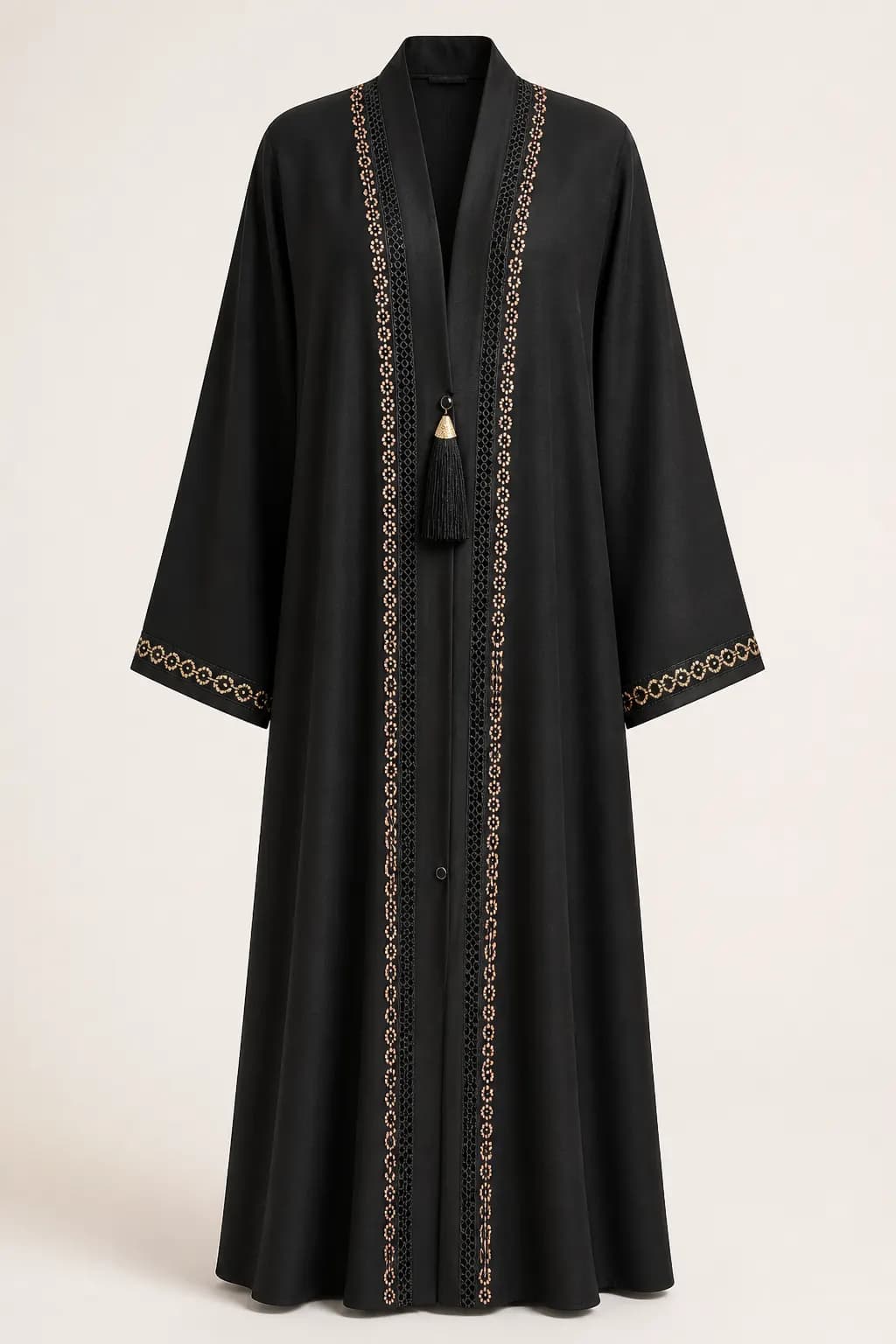 Tassel Placket Abaya