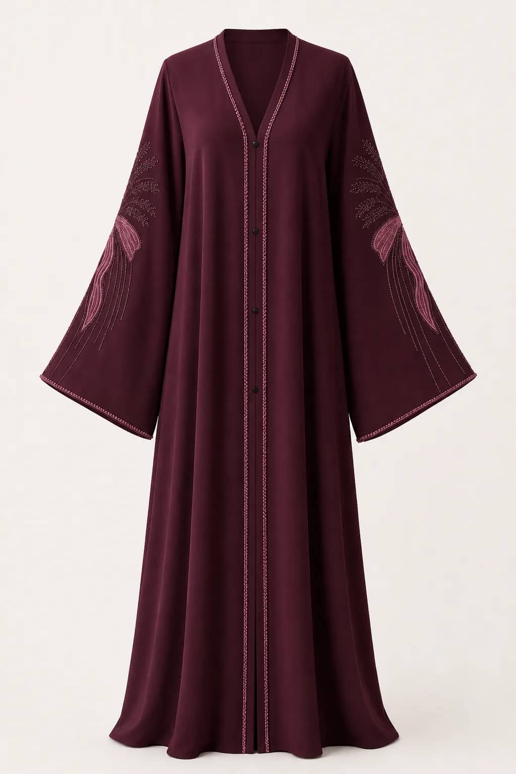 Bow Embroidered Abaya