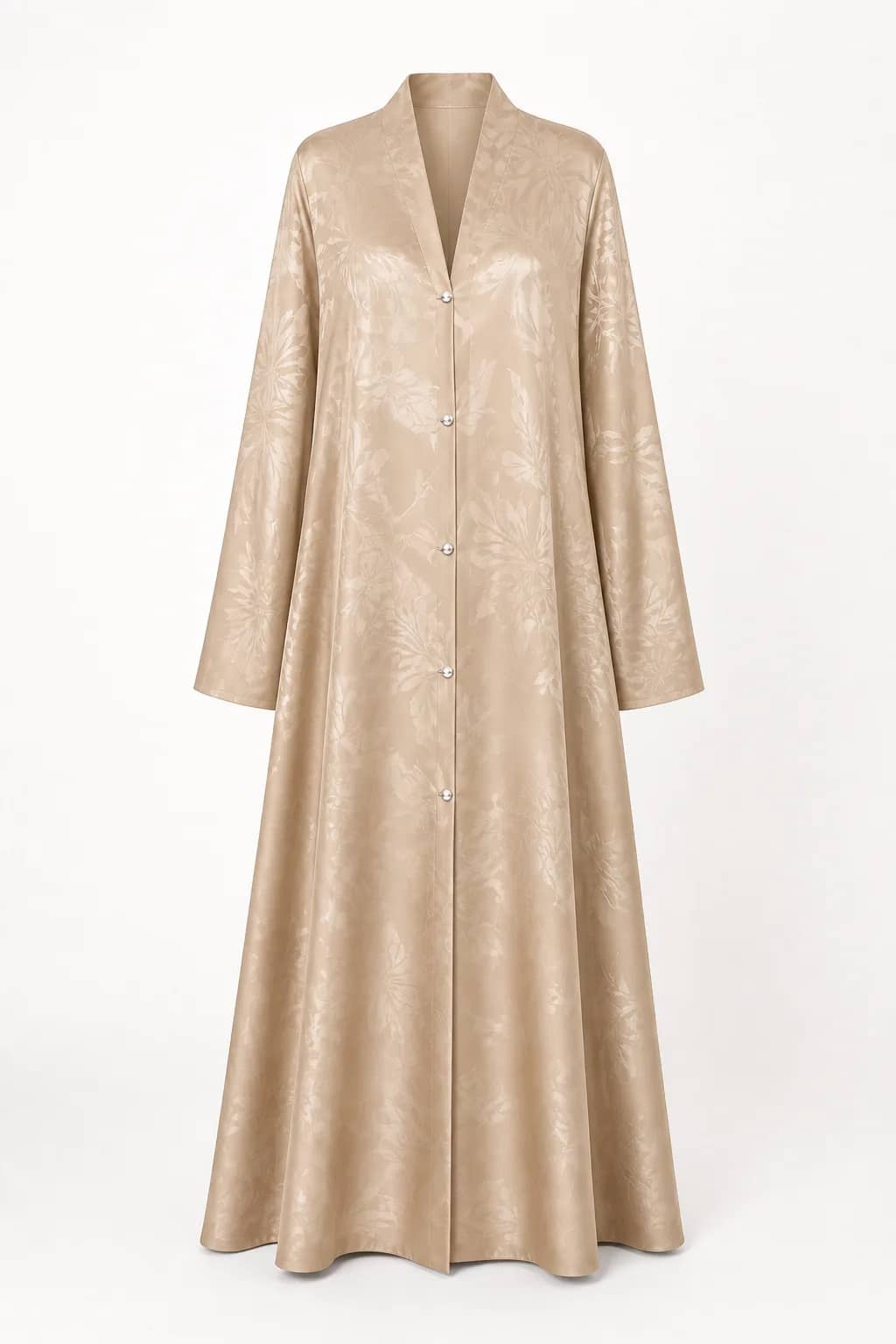 Tonal Floral Self Printed Abaya